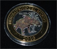 2013 Dinosaur Del Mundo Coloured Coin