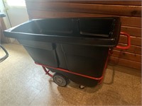 LARGE COMMERCIAL RUBBERMAID CART ON WHEELS