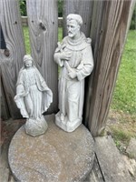 Religious concrete statues