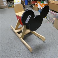 Wooden Mickey Mouse Rocking Horse