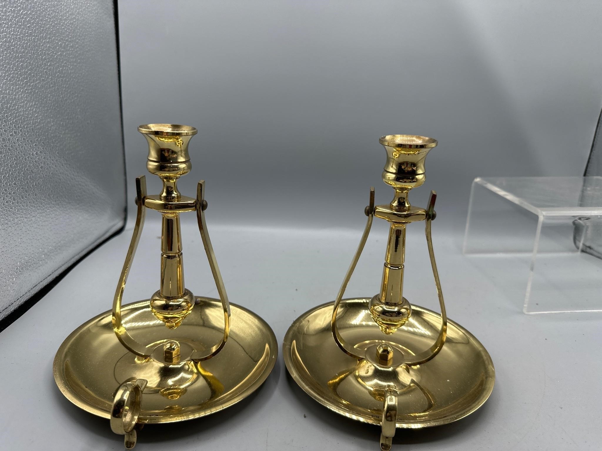 Baldwin brass candle holders