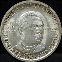 1946 Booker T Washington Silver Half Dollar BU