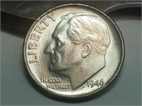 OF) UNC 1946 silver Roosevelt dime