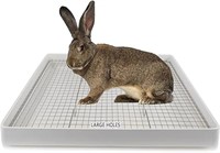 (U) Extra Large Rabbit Litter Box with Metal Grate