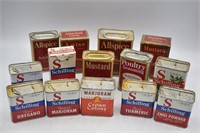 (14) Vintage Cooking Spice Cans