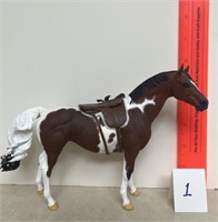 MODEL HORSE #12, PAINT W/HANDMADE SIDE SADDLE