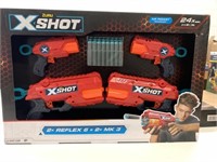 New Zuru X-Shot 4 Pack Air Dart Gun Set