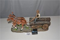 Horse Drawn Cart Statue