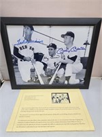 Signed Berra Mantle & T Williams Baseball Photo