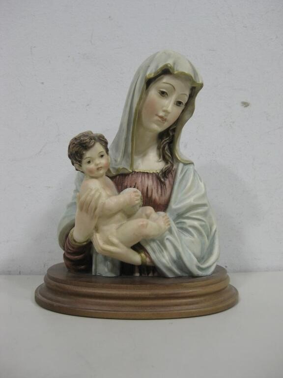 7" Signed Religious Statue