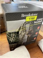 Brookstone Cozy Heated Plush Throw Blanket