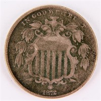 Coin 1872 Shield Nickel Graded Fine