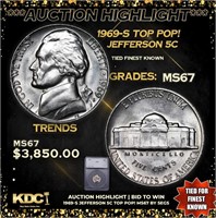 ***Auction Highlight*** 1969-s Jefferson Nickel TO