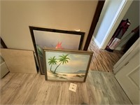 BEACH OIL PAINTING AND PRINT