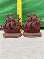 Cast iron Ship Bookends