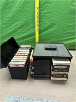 8 track tapes and cases