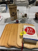 JOY OF COOKING COOKBOOK, WOODEN CUTTING BOARDS,