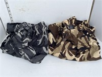 2 pairs of large camouflage splash pants