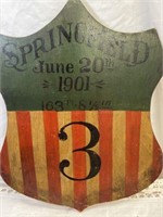 ANTIQUE ORIGINAL 1901 SPRINGFIELD MASS FIREMANS