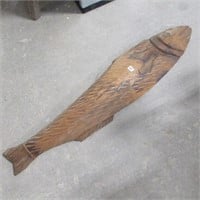 WOODEN CARVED FISH  43"