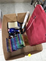 Box Lot w/ CD Cases / Receipt Books / Etc