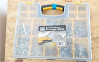 20 BIN PORTABLE STORAGE -CARRY CASE- WITH HARWARE