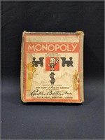 Vintage Monopoly pieces and money