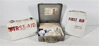 (3) Vintage First Aid Kits