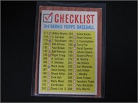 1962 TOPPS #192 3RD SERIES CHECKLIST MARKED