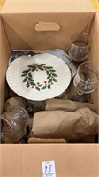 Christmas plates and cups whole box