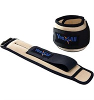 YES4ALL ANKLE WEIGHTS WITH ADJUSTABLE STRAP, 1LBS