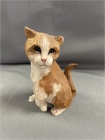 Shoemaker Folk Art Wood Carved Cat