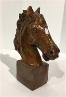 Vintage heavy plaster composite horsehead