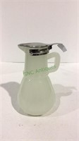 Replica vintage syrup dispenser with glass and