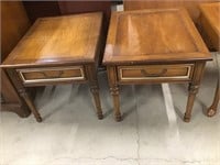 Broyhill Leonor House Wood End Tables Set 2