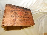 Dupont Explosive Dynamite Wood Crate Red Cross
