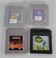 4 Game Boy Games - Pac Man, Tetris