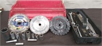 Tool Box - Saw Blades, Sockets, Wrenches, Misc