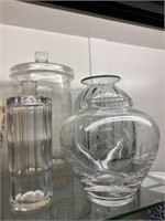 Lenox Vase with Canisters