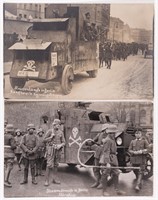 TWO WWI GERMAN ARMORED TRUCK PHOTOS