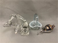 Unsigned Art Glass Figurines