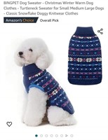 *NEW--OPEN PACKAGE*--DOG SWEATER--RETAIL $16
