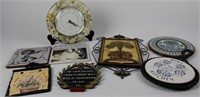 Vintage Trivets, Clock and Wall Hanging