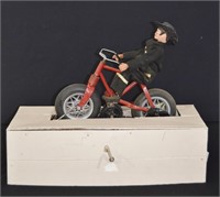 Handcrank Fireman Bicycle Motion Tramp Art