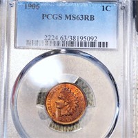 1906 Indian Head Penny PCGS - MS 63 RB