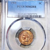 1908 Indian Head Penny PCGS - MS 62 RB
