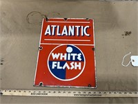 Atlantic "White Flash” single sided sign 13” x