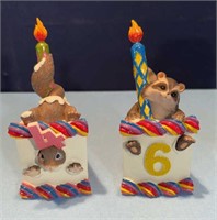 Fitz & Floyd 4in Charming Tails ceramic figures