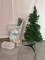 42 inch Christmas Tree & Wrapping Paper Bin