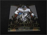 Derrick Henry signed football card COA